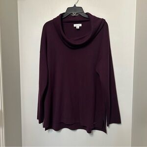 Calvin Klein Jeans Pullover Sweater Women's Size L Purple Long Sleeve Career